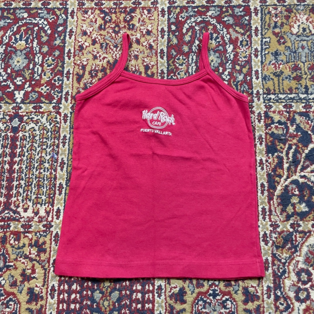 Hard Rock Cafe Puerto Vallarta Pink Tank Top Womens Size Chica